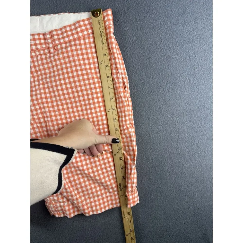 Polo Ralph Lauren Men 34 Suffield Short Relax Orange and White Gingham Pockets